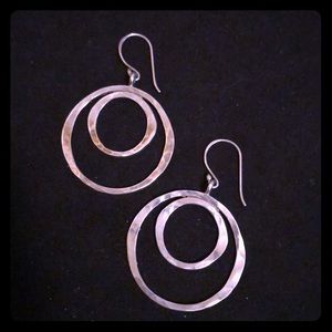 Rebecca Norman Sterling Silver Hammered Earrings